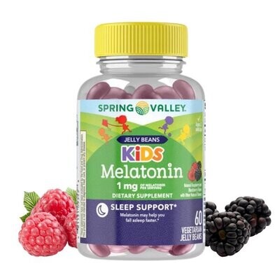 Melatonina 1 mg Grajeas Masticable Niños / Melatonin Kids 1mg 60 jellybeans