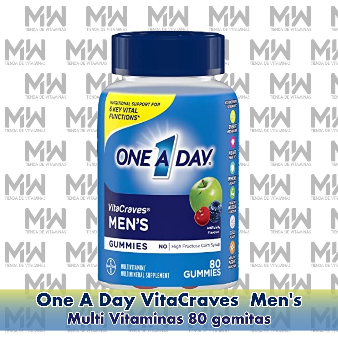 One A Day Multi Vitaminas para Hombre, 80 gomitas / One a Day Multi vitamin VitaCraves Men’s 80 gummies