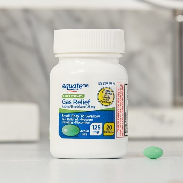 Gas Relief Super fuerte - Simeticona/simethicone 125mg 20 caps