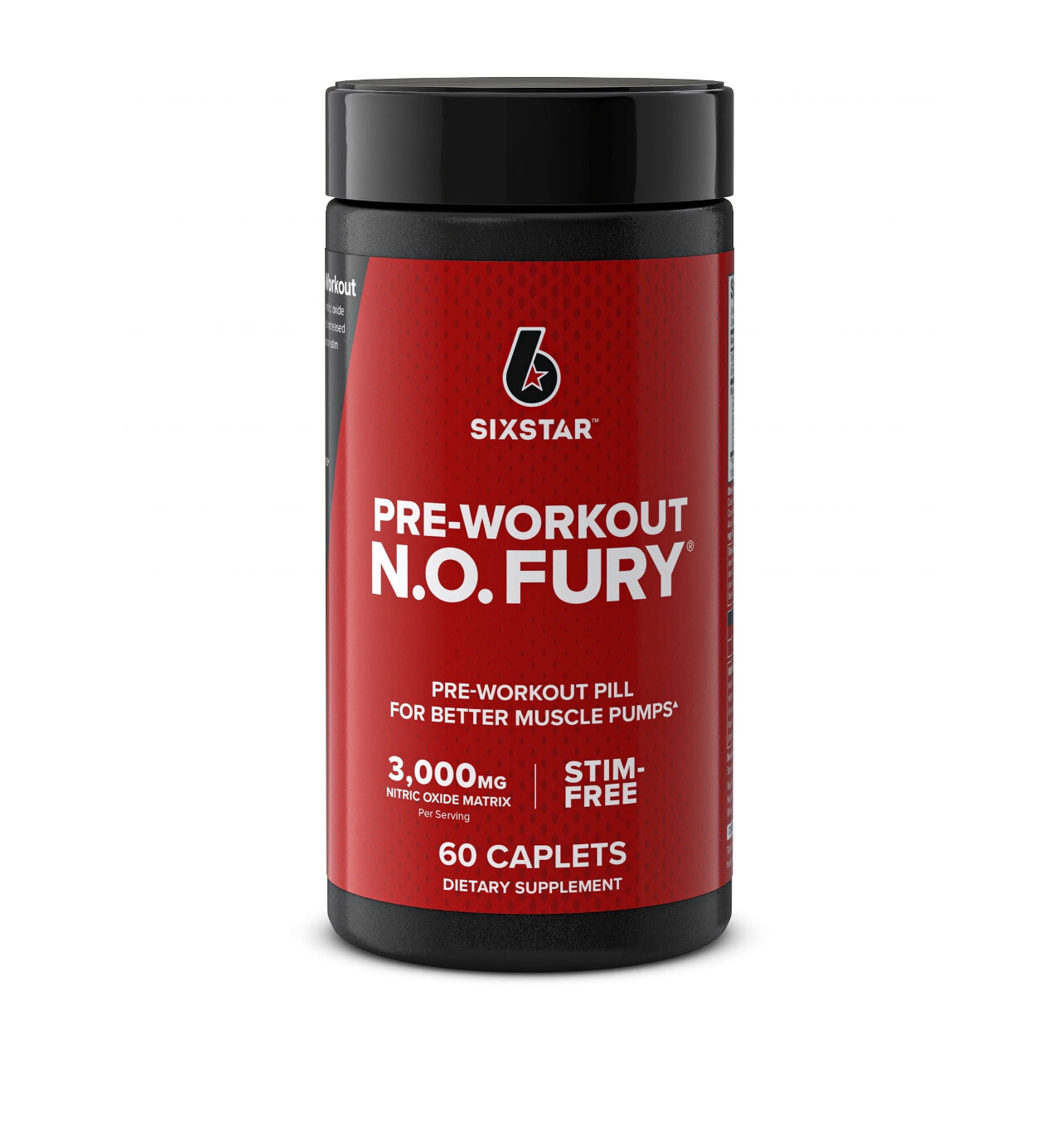 Pre-Workout N.O. Fury / Pre Entrenamiento Óxido Nítrico 3,000 mg 60 caps