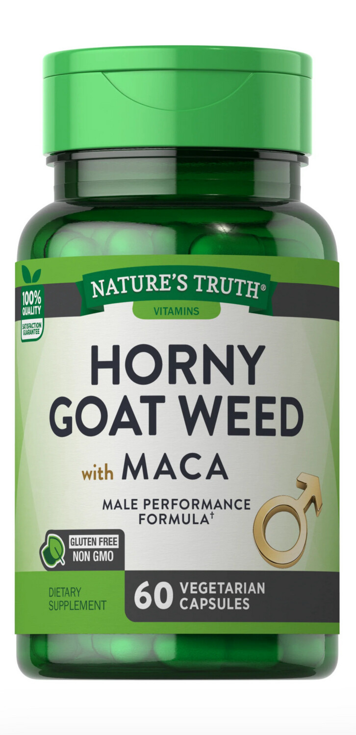 Horny Goat Weed with Maca/  Yerba de Horny Hoat con Maca 60 caps
