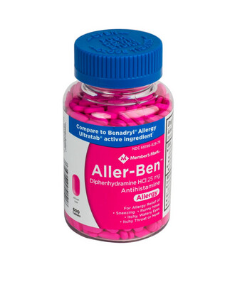 Aller-Ben (Difenidramina 25 mg) 600 tabs