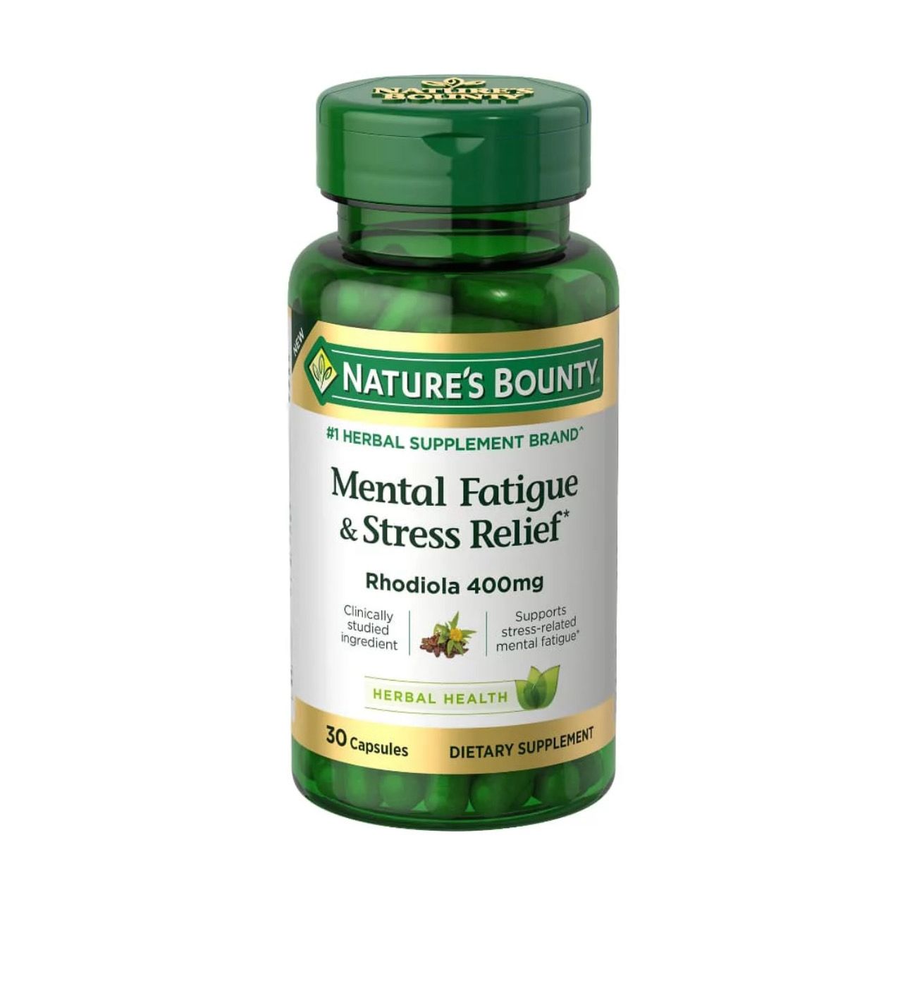 Alivio para Estrés y Fatiga Mental (Rhodiola 400mg)/ Mental Fatigue &amp; Stress Relief 30 caps