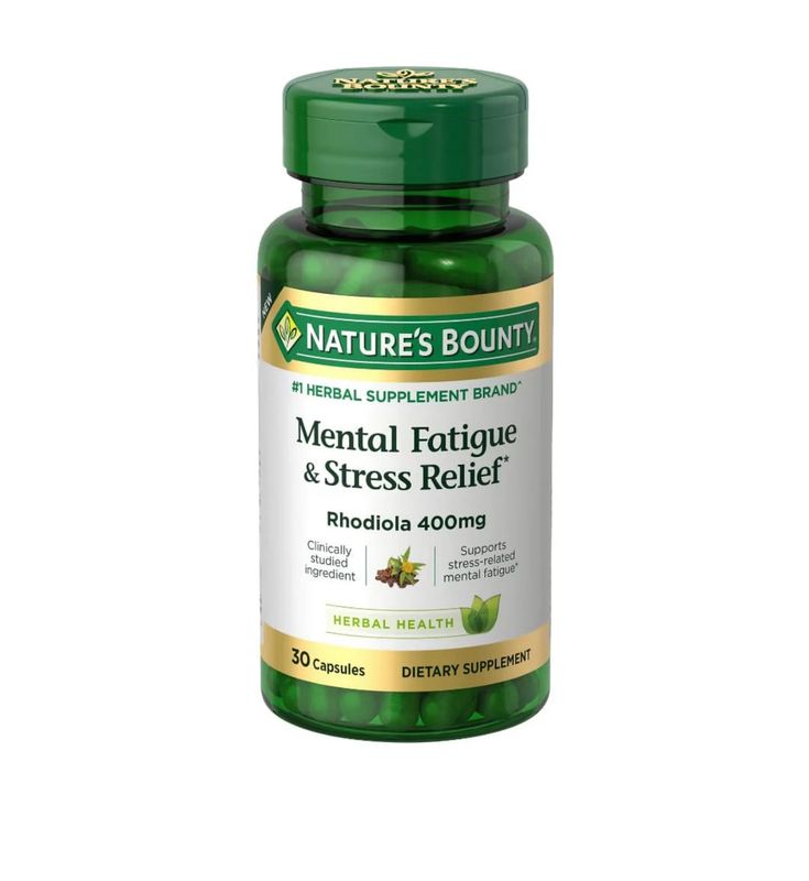 Alivio para Estrés y Fatiga Mental (Rhodiola 400mg)/ Mental Fatigue &amp; Stress Relief 30 caps