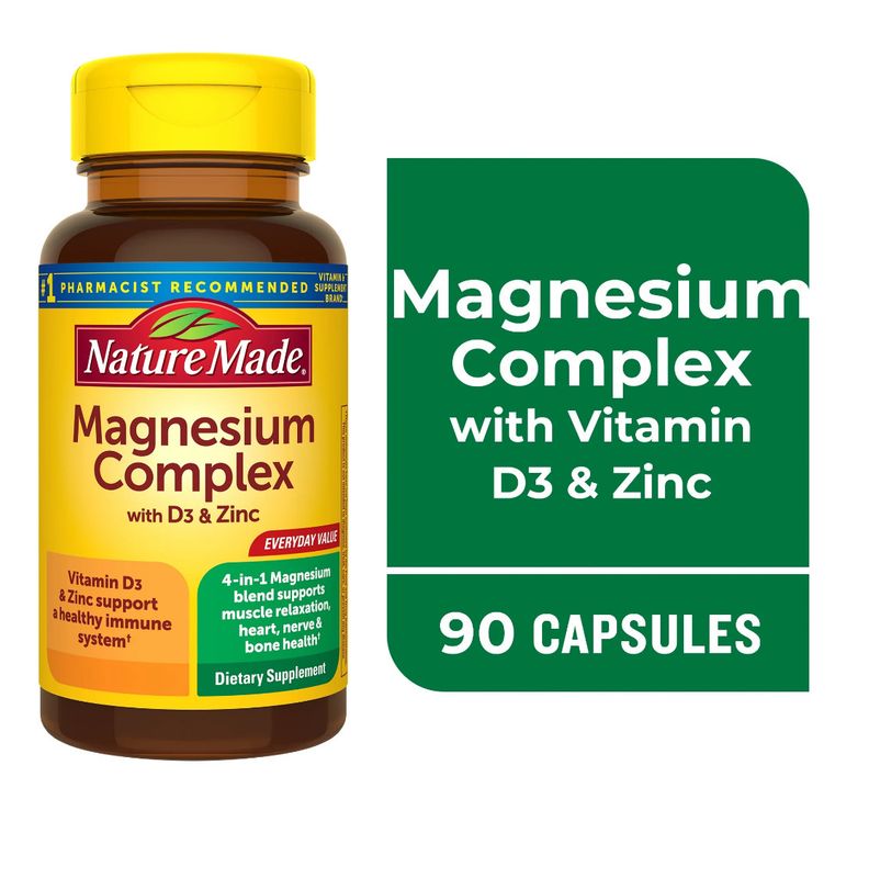 Complejo de Magnesio / Magnesium Complex + D3 &amp; Zinc 90 caps