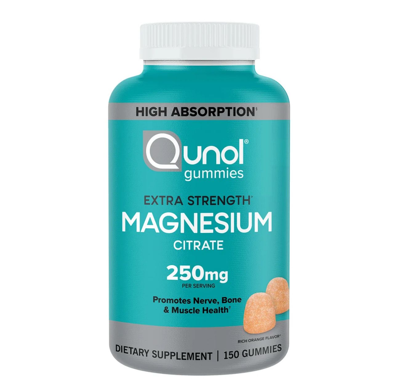 Citrato de Magnesio 250 mg 150 gomitas/ Magnesium Citrate 250mg 150 gummies