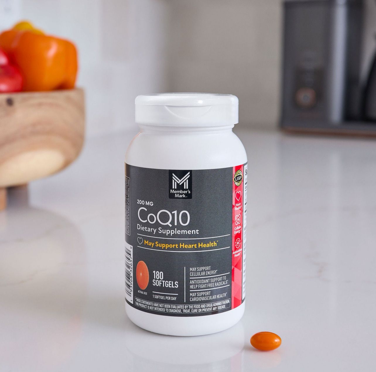 CoQ10, 200 mg, 180 caps