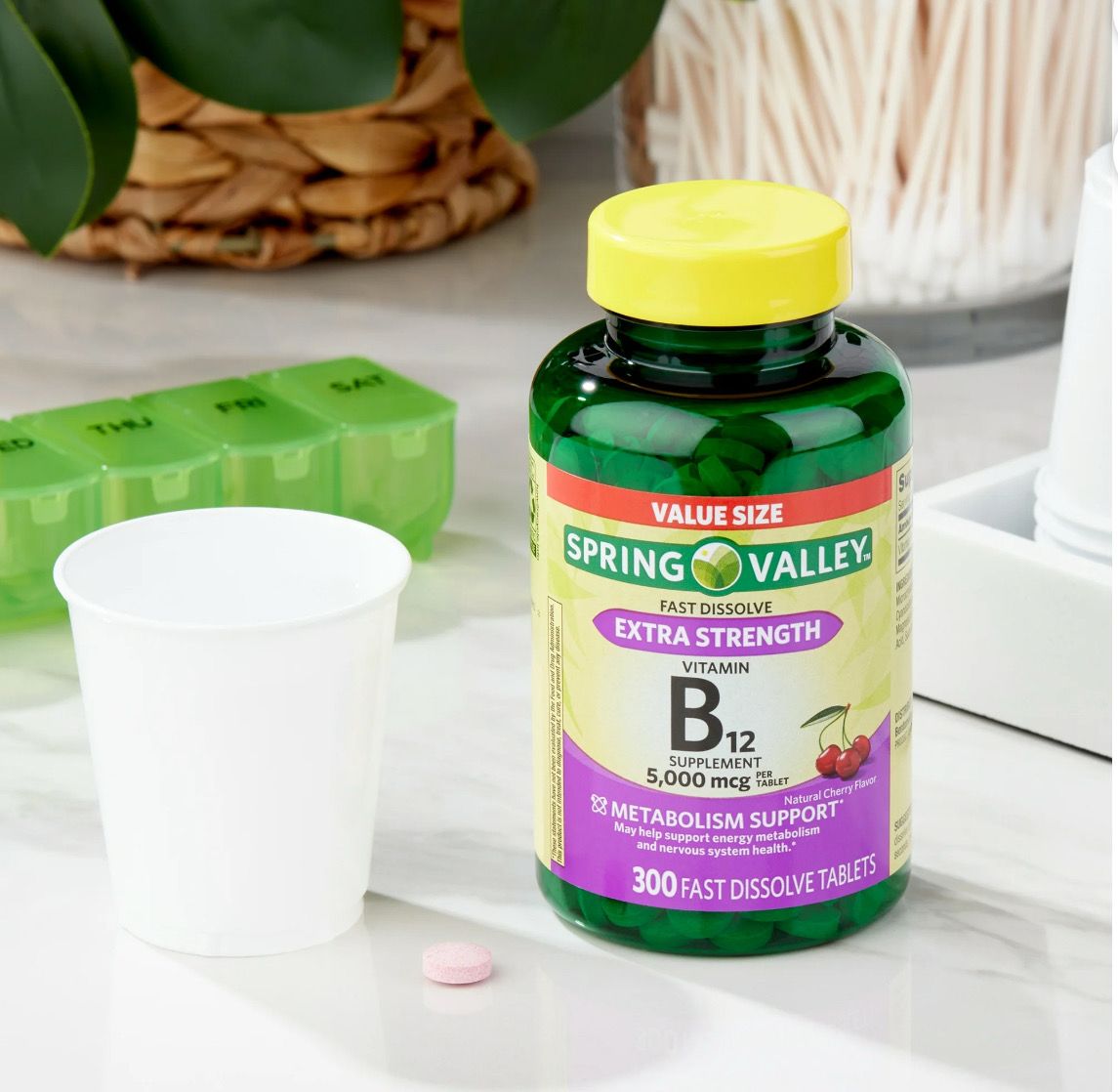 Vitamina B12 Rápida Absorción / Vitamin B12 Fast Dissolve 5,000 mcg 300 tabs