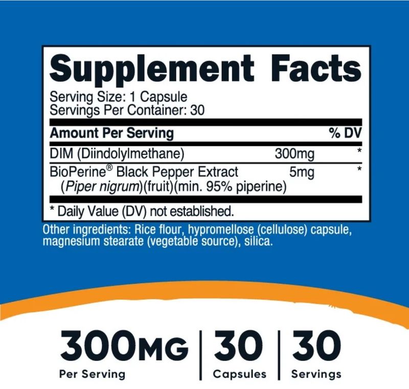 DIM (Diindolilmetano) 300mg 30 caps