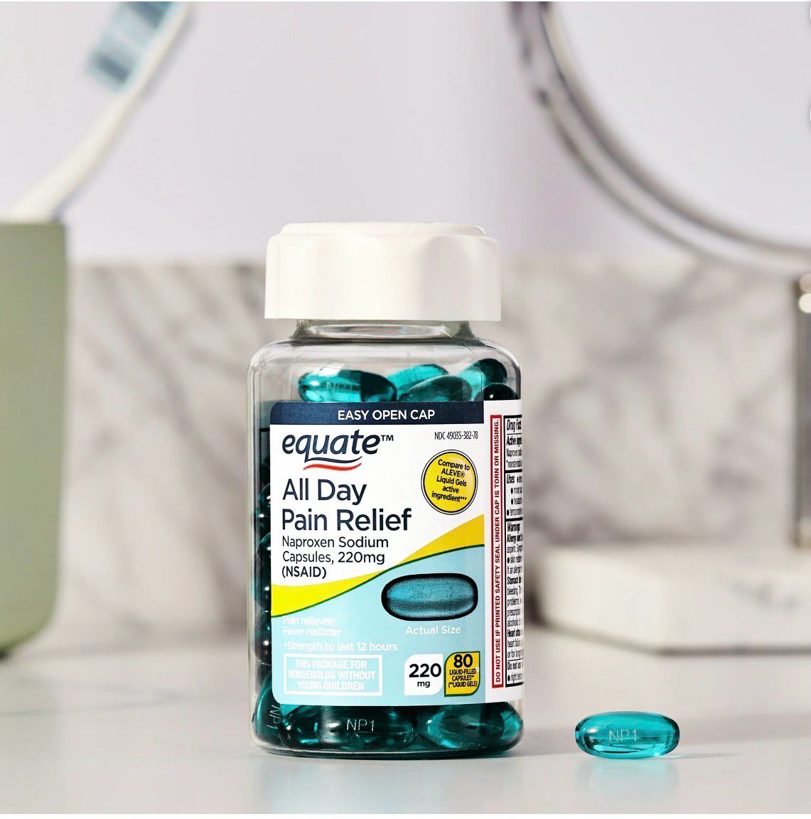 All Day Pain Relief / Alivio para todo el día (Naproxeno Sódico) 220 mg 80 caps.