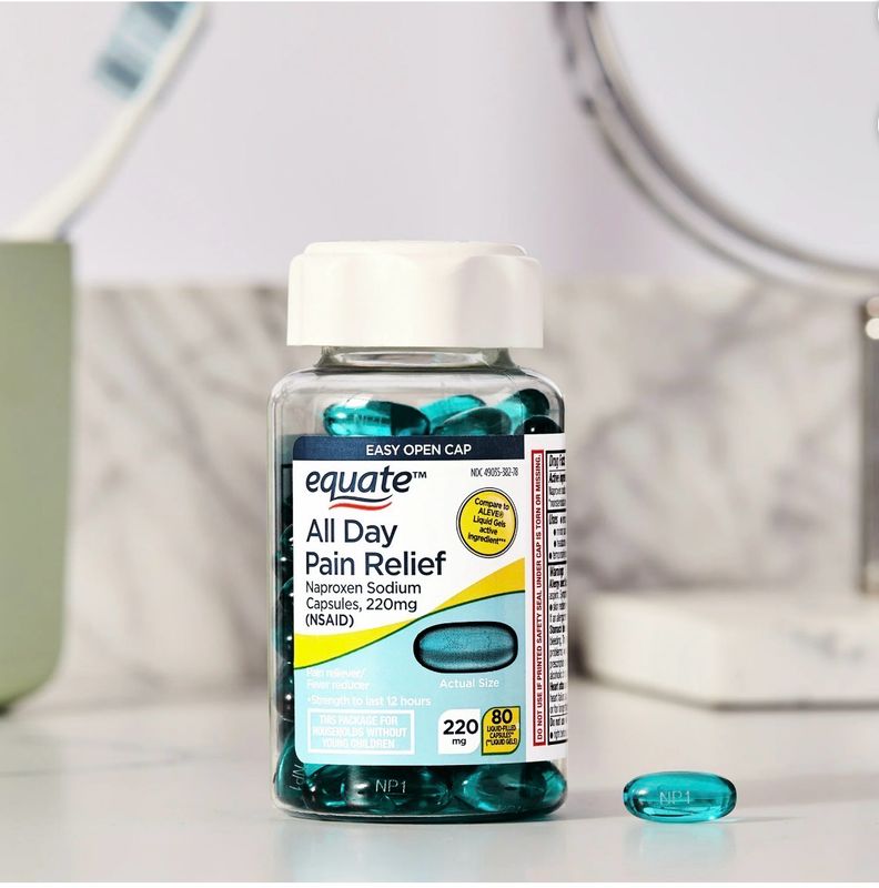 All Day Pain Relief / Alivio para todo el día (Naproxeno Sódico) 220 mg 80 caps.
