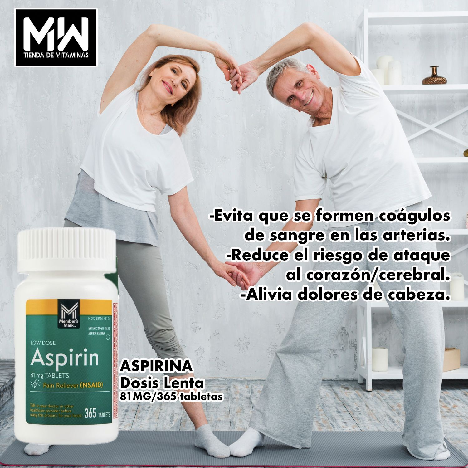 Aspirina 81 mg 365 tabs