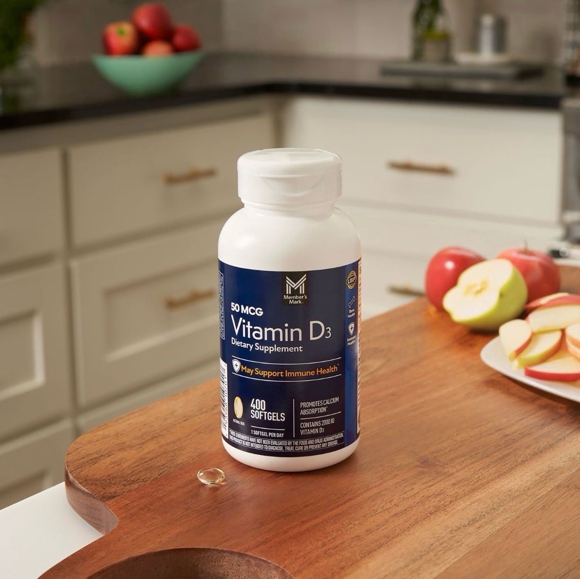 Vitamina D3 50 mcg (2,000 IU) 400 caps