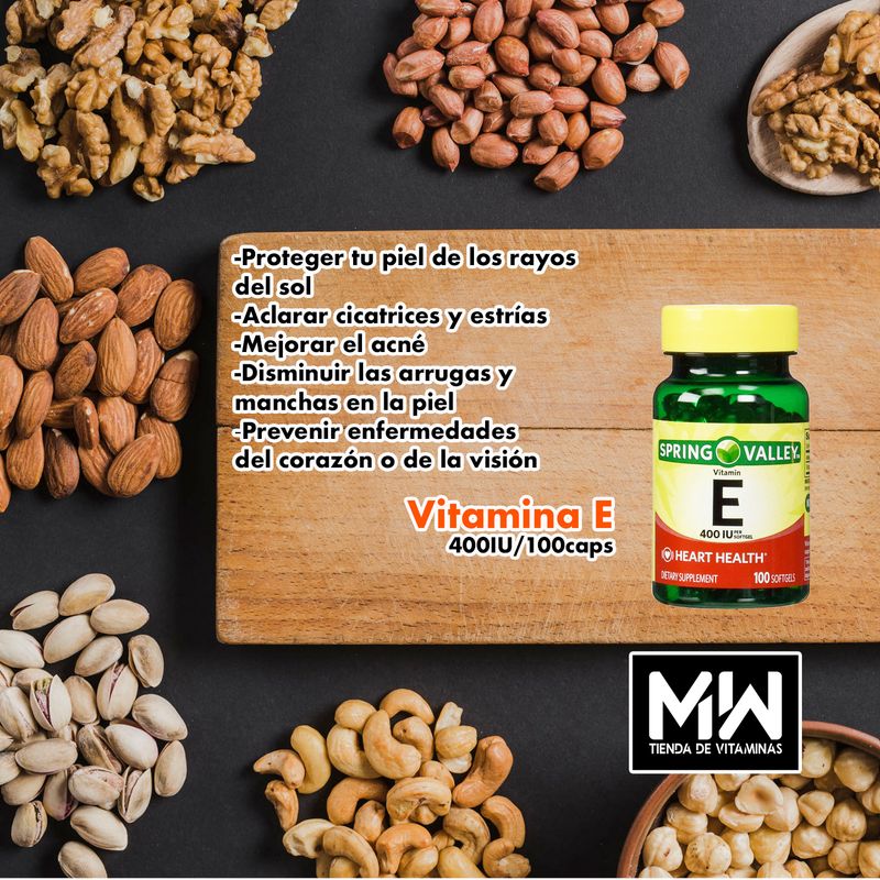 Vitamina E / Vitamin E 400IU 100 caps.