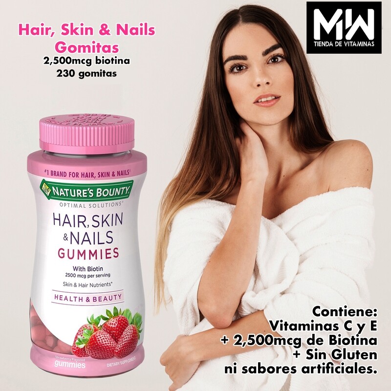 Hair, Skin & Nails Gomitas / Gummies 230 Pzas. Hair, Skin & Nails Gomitas / Gummies 230 Pzas.