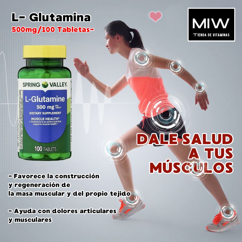 L-Glutamina / L-Glutamine 500 mg. 100 Tabs. L-Glutamina / L-Glutamine 500 mg. 100 Tabs.