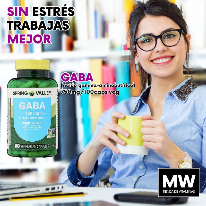 GABA (Ácido gamma-aminobutìrico) 750 mg. 100 Caps. GABA (Ácido gamma-aminobutìrico) 750 mg. 100 Caps.