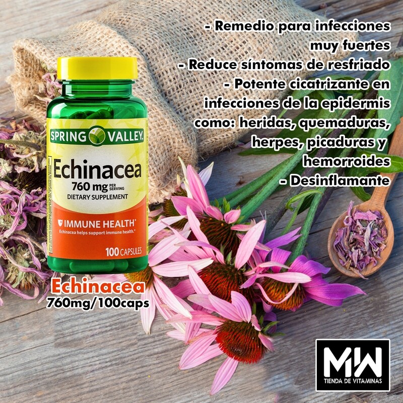 Equinácea / Echinacea 760 mg. 100 Caps. Equinácea / Echinacea 760 mg. 100 Caps.