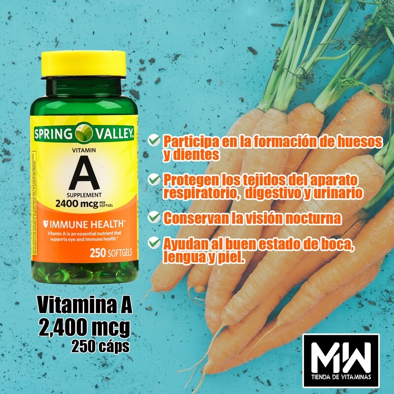 Vitamina A / Vitamin A 2,400 mcg. 250 Caps. Vitamina A / Vitamin A 2,400 mcg. 250 Caps.