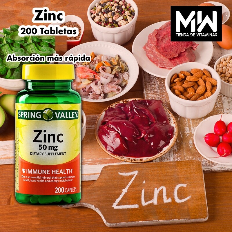Zinc 50 mg. 200 Tabs.