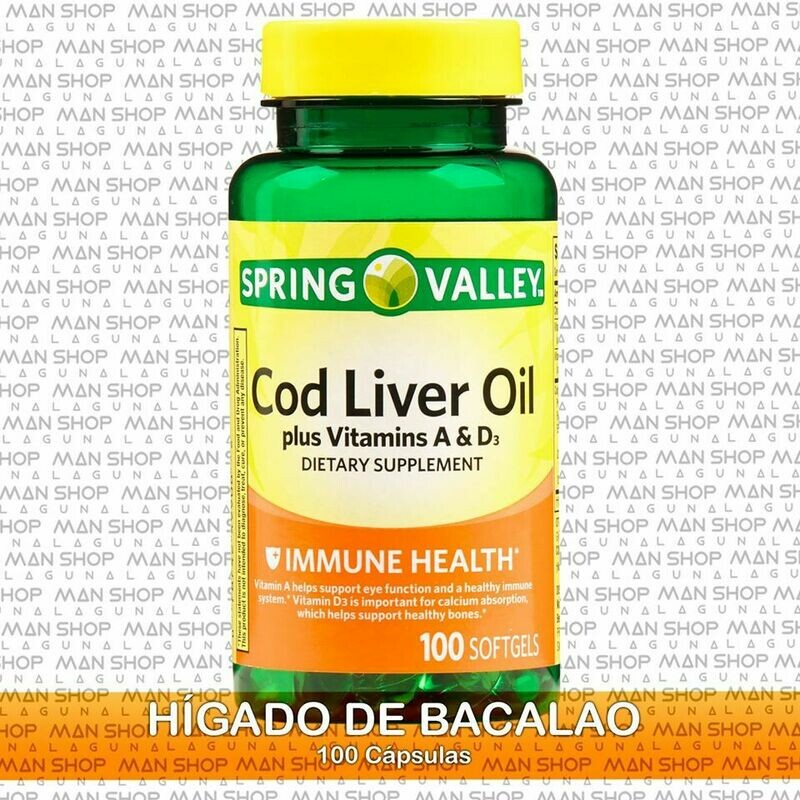 Aceite De Hígado De Bacalao / Cod liver oil 100 Caps.