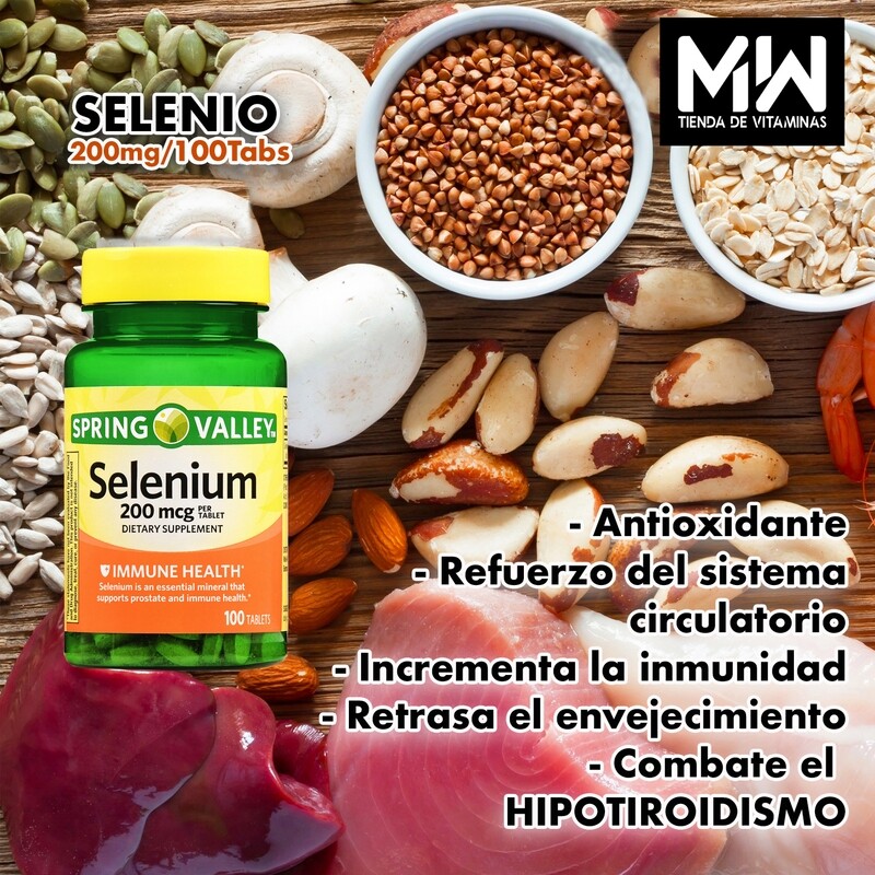 Selenio / Selenium 200 mcg. 100 Tabs. Selenio / Selenium 200 mcg. 100 Tabs.