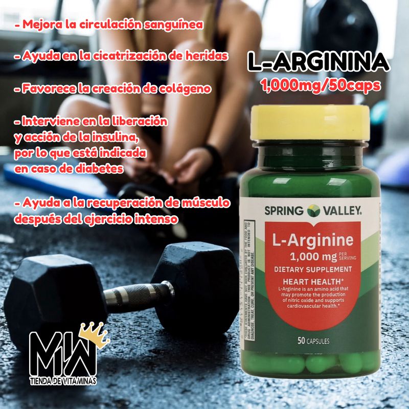 L-Arginina / L-Arginine 1,000 mg. 50 Caps.
