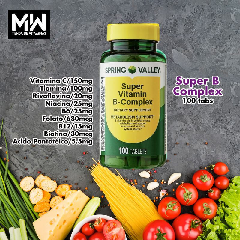 Súper Complejo B / Super B-Complex 100 Tabs.
