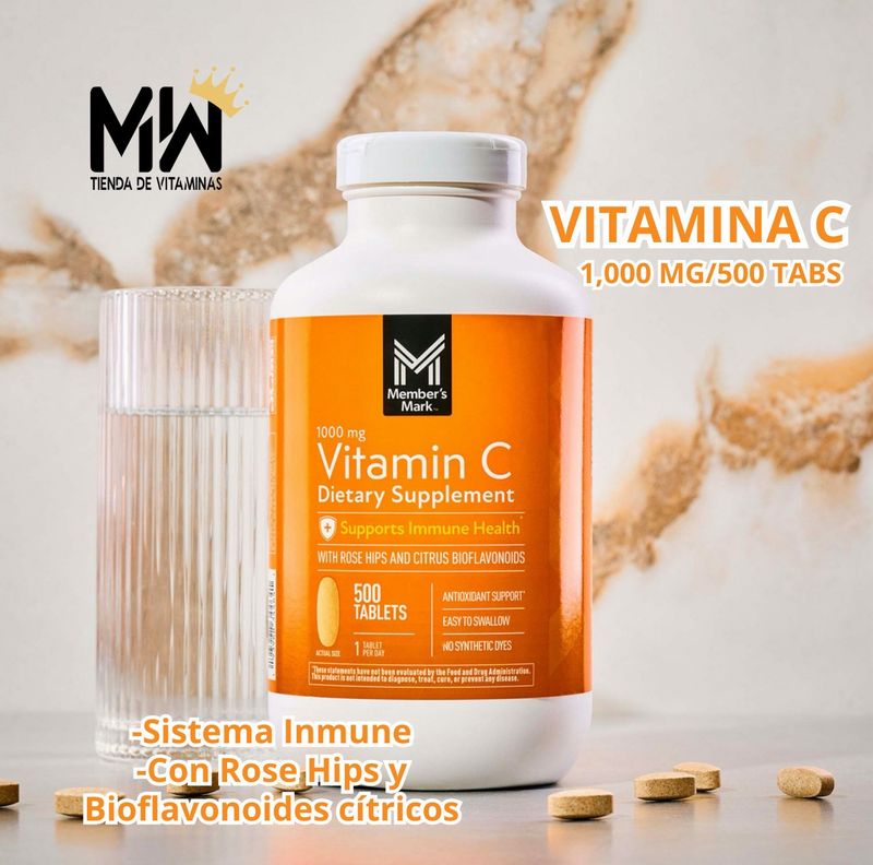 Vitamina C Bioflavonoides cítricos y Rose Hips / Vitamin C 1,000 mg. 500 Tabs
