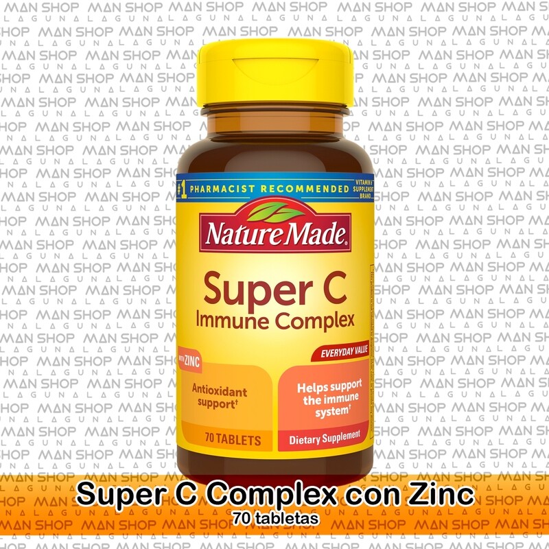 Súper C complex con Zinc / Super C Complex with Zinc 70 Tabs.
