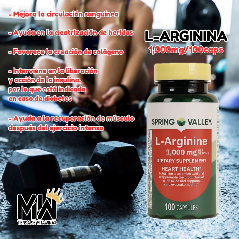 L-Arginina / L-Arginine 1,000 mg. 100 Caps.