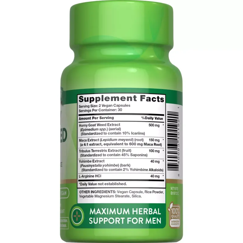 Horny Goat Weed with Maca/  Yerba de Horny Hoat con Maca 60 caps