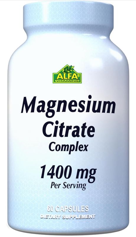 Citrato De Magnesio 1,400 mg 60 caps