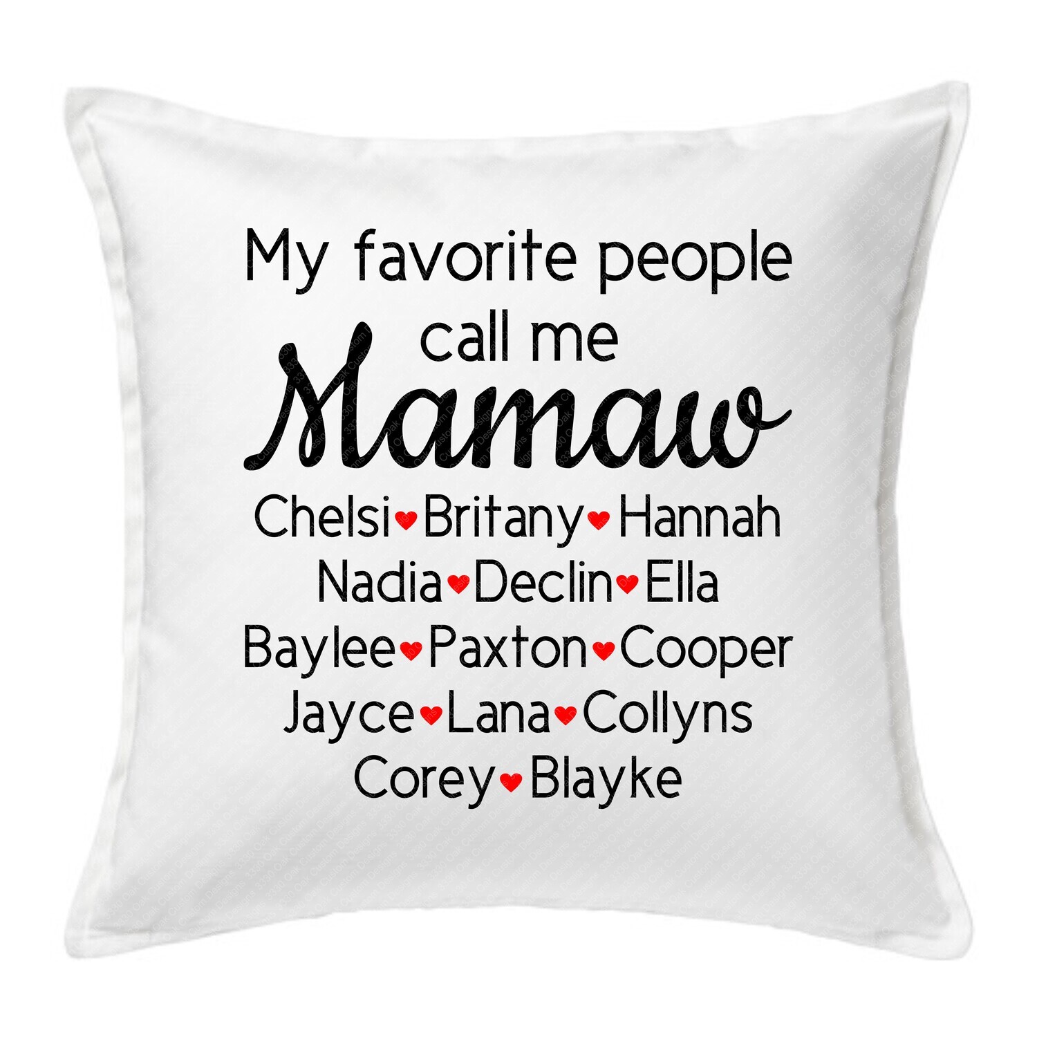 Personalized Mom / Grandma / Mamaw / Nana/ Nonna Pillow