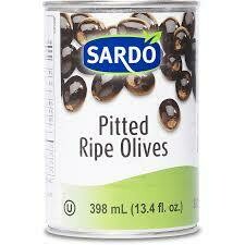 Sardo Pitted Black Olives - 398 ml
