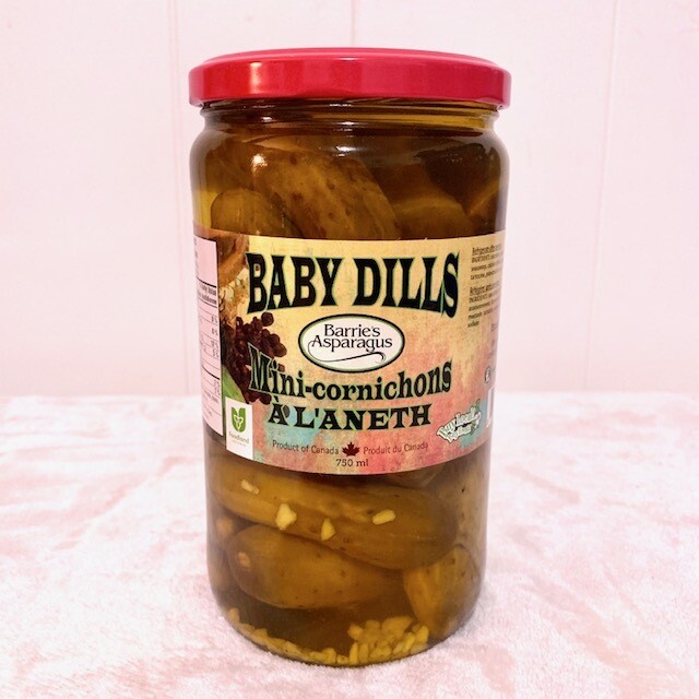 Baby Dill Pickles - Barrie&#39;s Asparagus Farm LOCAL - 750ml