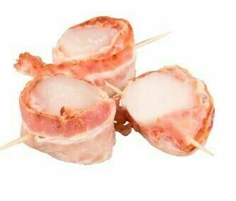 Bacon Wrapped Scallops Frozen - 1/2lb 8 pieces