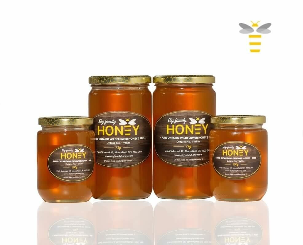 Pure Liquid Honey 500g - Eby Family Honey Farm LOCAL