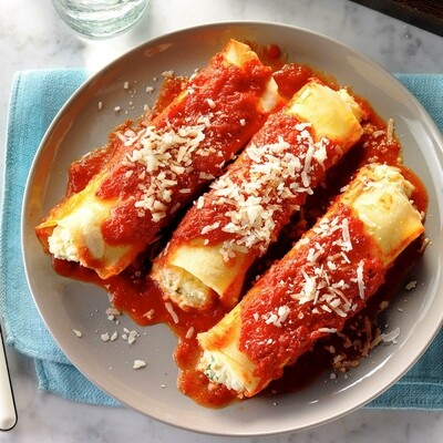 Cheesy Baked Cannelloni - Serves 5-6