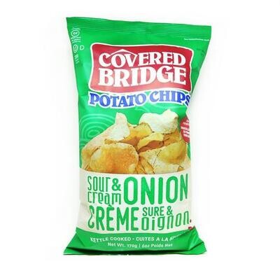 Sour Cream & Onion Chips - 170g Covered Bridge LOCAL