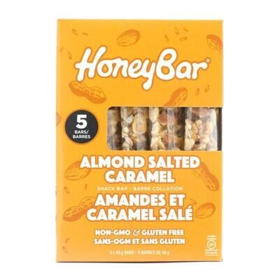 Honeybar Almond Salted Caramel Snack Bar 5 Pack - LOCAL