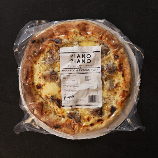 Mushroom and Carmelized Onion Pizza - Piano Piano Restaurant LOCAL