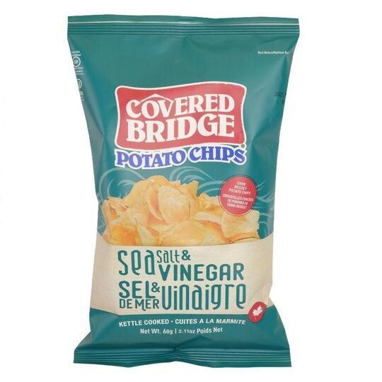 Sea Salt & Vinegar Chips - 170g Covered Bridge LOCAL