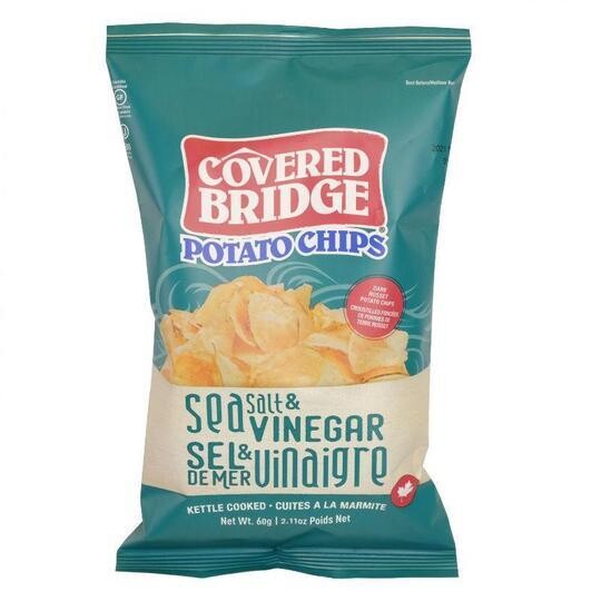 Sea Salt &amp; Vinegar Chips - 170g Covered Bridge LOCAL