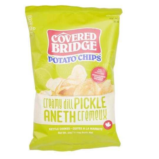 Creamy Dill Pickle Chips - 170g Covered Bridge LOCAL