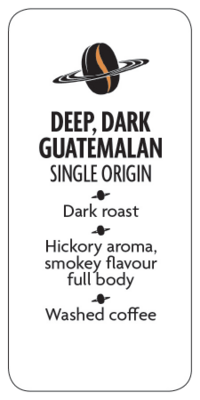 Deep Dark Guatemalan Whole Bean Coffee  - Planet Bean Coffee LOCAL - 12oz