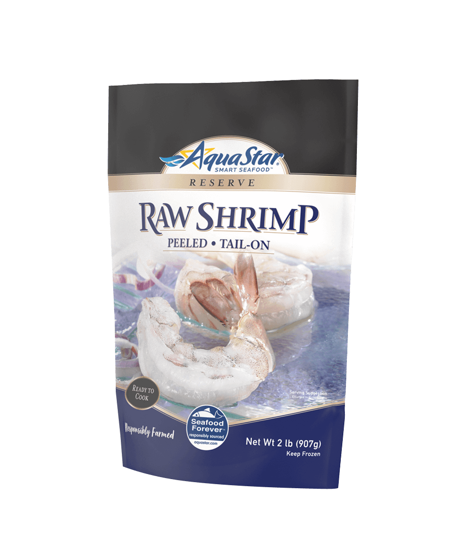 Shrimp Raw 26-30 2LB Bag Tail-on Deveined - 907 g