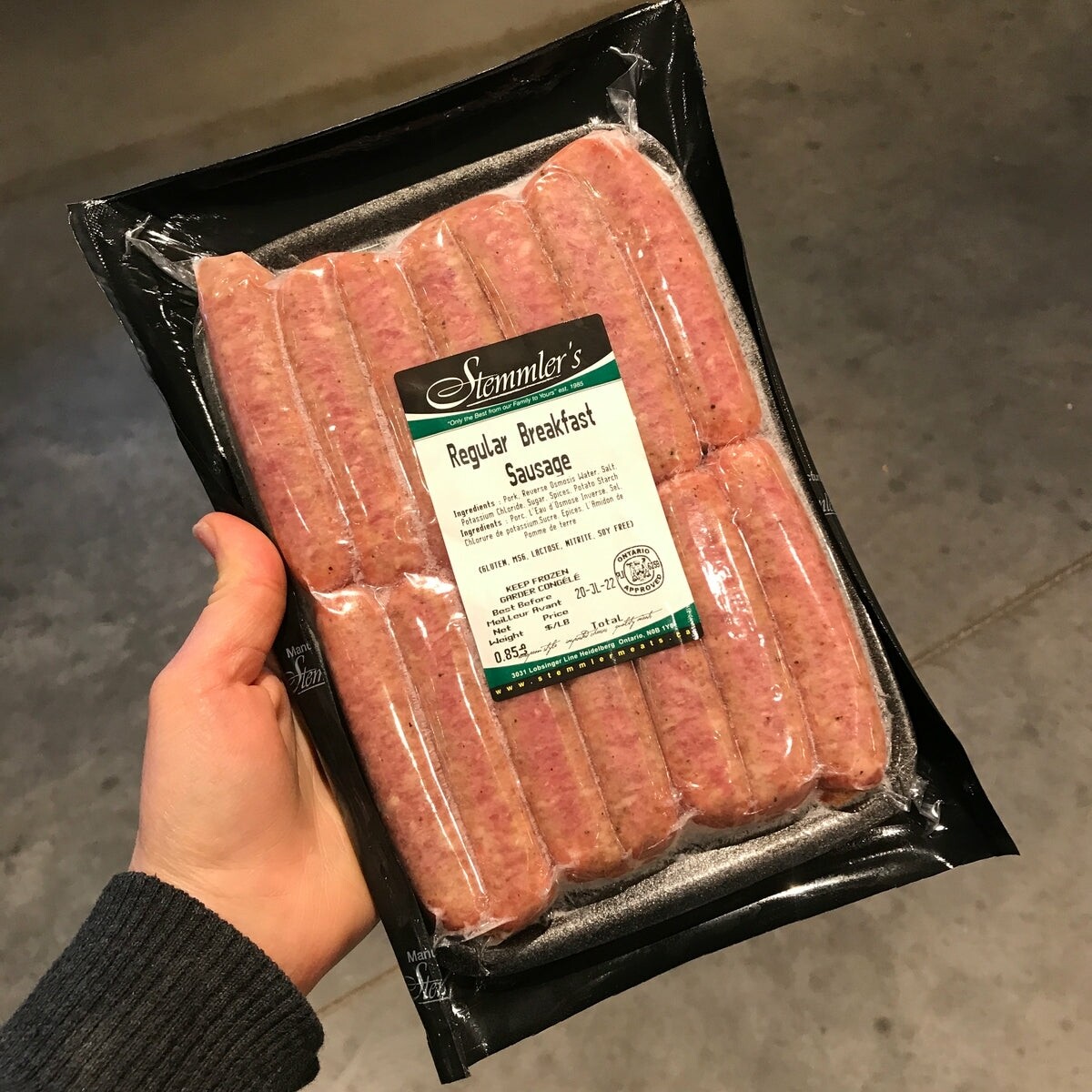 Stemmler's Pork Breakfast Sausage - LOCAL