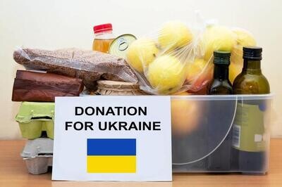 Ukraine Refugee Donation Box
