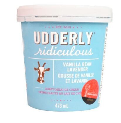 Vanilla Bean Lavender Ice Cream - 473ml Udderly Ridiculous LOCAL